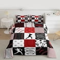 thumbnail image 2 of jejeloiu Ball Game Gaming Queen Comforter Set,Baseball Sport Bedding Comforter Set For Kids Reversible 3 Pieces, 2 of 8