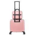 thumbnail image 2 of JUNWELL 2 Piece Travel Luggage Set Hard shell Suitcase with Spinner Wheels 18” Underseat luggage and 14” Comestic Travel case Toiletry box Rose Gold, 2 of 11
