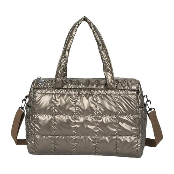 freneci Puffer Crossbody Bag for Women Big Capacity Soft Vacation Satchel Handle Bag