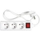 thumbnail image 1 of Blanco - Regleta de 3 tomas, toma múltiple - Regleta de 5 tomas + interruptor, extensión de regleta - 5P/16A/3G1mm² - Protección infantil Cable de alimentación de 2m, 1 of 5