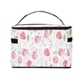 thumbnail image 3 of Yiaed Tulips Flowers Print Makeup Bag Travel Cosmetic Bags for Women Girls Zipper Pouch Makeup Organizer, 3 of 4