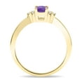 thumbnail image 2 of SZUL Women's Oval Shaped Amethyst and Diamond Half Moon Ring in 10K Yellow Gold, 2 of 5