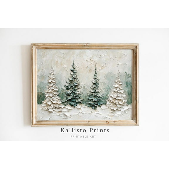 -Artful-wall decor,Winter Forest Textured Print Poster Art Minimalist Snowy Trees , Winter Wall Decor, Size 8x12 UNFFRAMED F03.1.6l1894