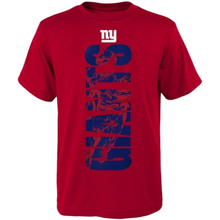 Ny New York Giants T-shirt - Youth Red New York Giants Side T-Shirt
