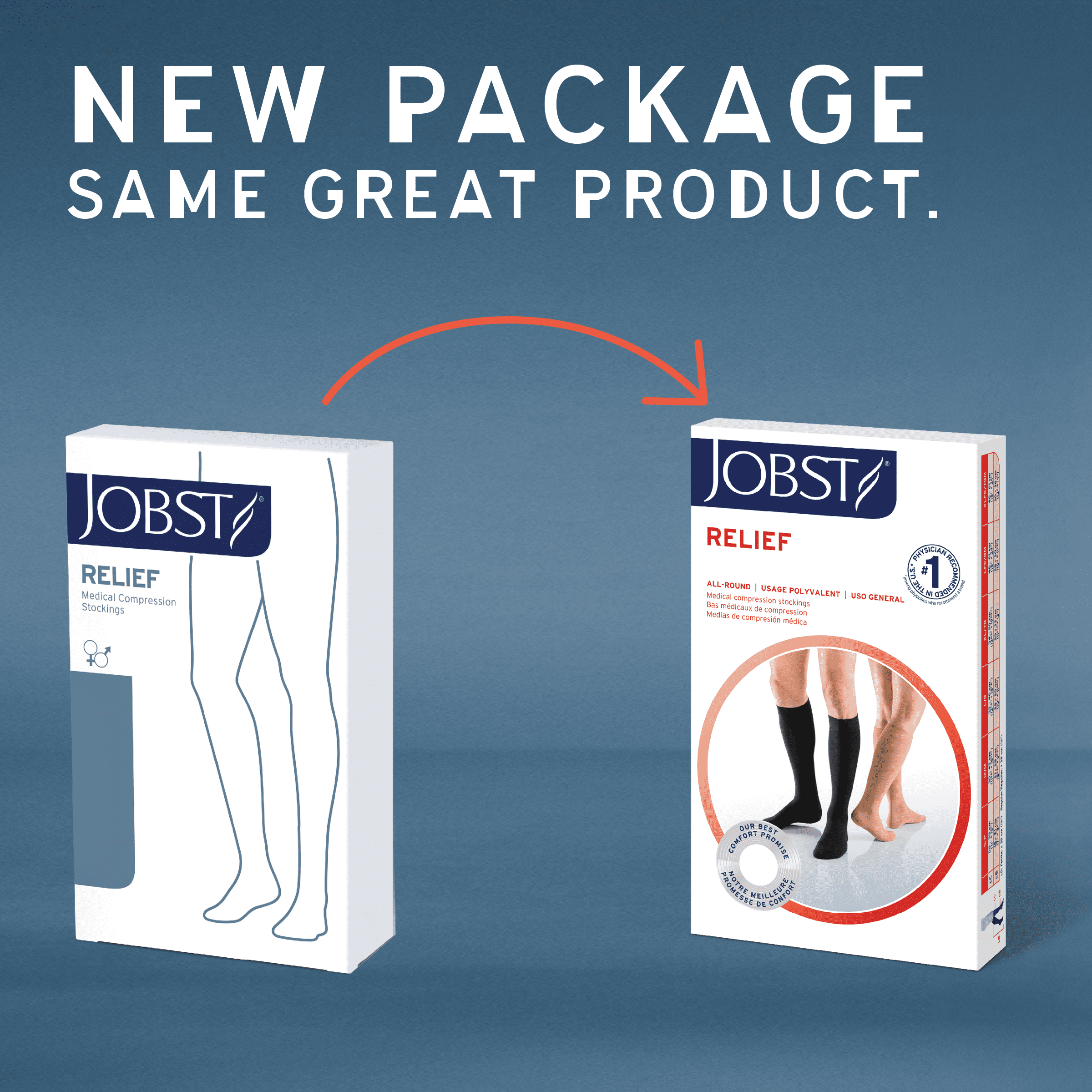 JOBST Relief Petite Compression Knee High, 15-20 mmHg Open Toe, Medium / Beige
