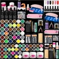 thumbnail image 1 of Kit de uñas acrílicas para principiantes con todo con kit de esmalte de uñas de gel profesional con luz UV Kit de uñas Kit de polvo acrílico Consejos de arte de uñas Decoración de uñas DIY Herramienta, 1 of 5