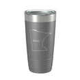 thumbnail image 1 of Minnesota Tumbler Home State Travel Mug Insulated Laser Engraved Map Coffee Cup 20 oz Dark Gray, 1 of 1