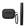 thumbnail image 2 of Zsou AirPods Pro Generation 1 & 2 Protective Silicone Case with Carabiner and Multi-Function Cleaning Tool, Black, 2 of 8
