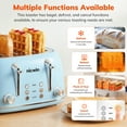 thumbnail image 4 of NICWIN 4 Slice Toaster, Extra Wide Slots Bread Toaster, Toast Shade Selector, Defrost & Reheat Functions for Kitchen Apartment Essentials, Blue, 4 of 9