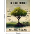 thumbnail image 2 of Rustic Motivational Office Picture Wall Decor Teamwork Positive Quotes Artwork Vintage Green Tree Painting Framed Inspirational Poster Prints for Home Office Wall Decoration Aesthetic 12"x16", 2 of 6
