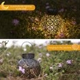 thumbnail image 5 of Tomshine Outdoor lamp suits,Solar Lantern LED Metal Patio Solar Outdoor Solar Lantern LED Patio Balcony 2pcs Lamp Metal LED Sensitive Outdoor Solar Metal LED Sensitive Lamp Balcony Waterproof, 5 of 7