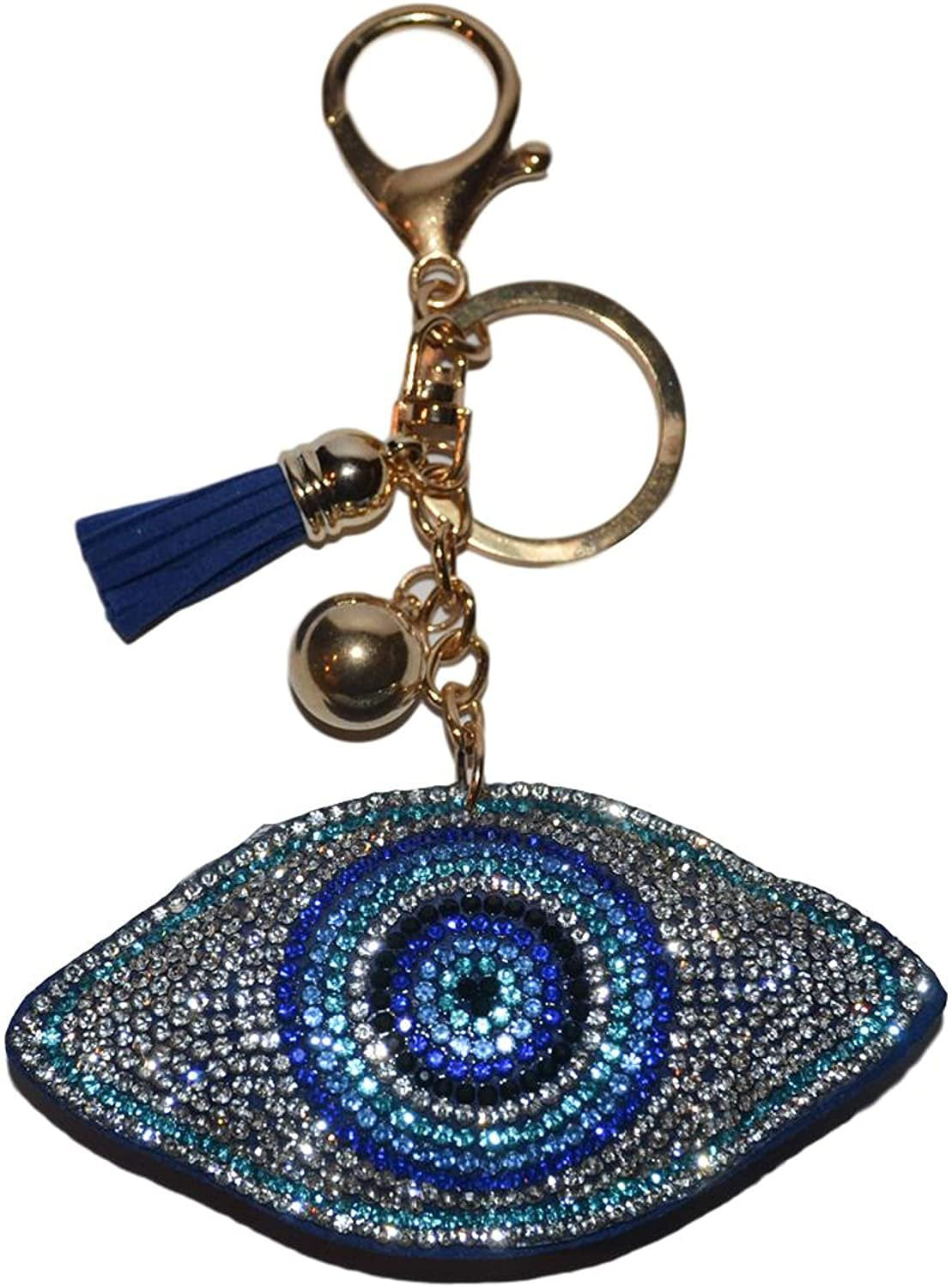 Evil Eye Protective Heart Keychain Handbag/Backpack Charm 
