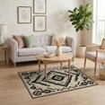 thumbnail image 3 of ODIKA 4'x6' Washable Area Rug Boho Southwestern Stepped Farmhouse Border Classroom Geometric Flowing Dynamic for Bedroom, Reading Nook, Pet Friendly & Non-Shedding, 3 of 7