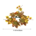 thumbnail image 3 of FeiFu Fall Candle Ring Wreath Artificial Sunflower Pumpkin Maple Leaves Centerpiece for Pillar Candle Holders Autumn Harvest Table Decor Home Party Thanksgiving Corona de Vela de Otoño, 3 of 6
