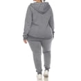 thumbnail image 3 of White Mark Women's Plus Size Burnout Jogger Set, 3 of 7