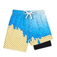 thumbnail image 3 of MEZZALL Children Boys Swim Trunks With Compression Liner Swimming Bottoms Ice Cream Printed Casual Bathing For Kids Swim Shorts Breathable Swimwear, 3 of 3