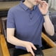 thumbnail image 5 of Nueva camiseta POLO de verano para hombre, camiseta holgada de manga corta con solapa de color sólido, 5 of 5