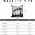 thumbnail image 6 of Misty Mountain Pillow Covers Foggy Tree Forest Nature Landscape Printed Throw Pillows Winter Christmas Square Linen Cushion Case for Home Sofa Couch Bed Outdoor 18x18 Set of 2, 6 of 6
