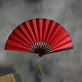 thumbnail image 4 of Dusknt "Elegant Blank Silk Folding Fan Versatile Accessory for Dance Performances and Themed Events A of to Any Occasion"10 Inch Blank Silk Folding Fan W, 4 of 5