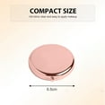 thumbnail image 4 of Espejo de maquillaje compacto para hombres, mujeres y niñas, elegante espejo de viaje para bolsillo, bolso o cartera, espejo pequeño portátil - Oro rosa, 4 of 6