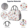 thumbnail image 4 of Womens Pioneer Flower Floral Print Pattern Lunch Box for Work,Insulated Lunch Bag for Women,Loncheras Para Mujer,Leakproof Adult Lunch Bag for Work,Beach,Travel,Picnic,Camping, 4 of 7