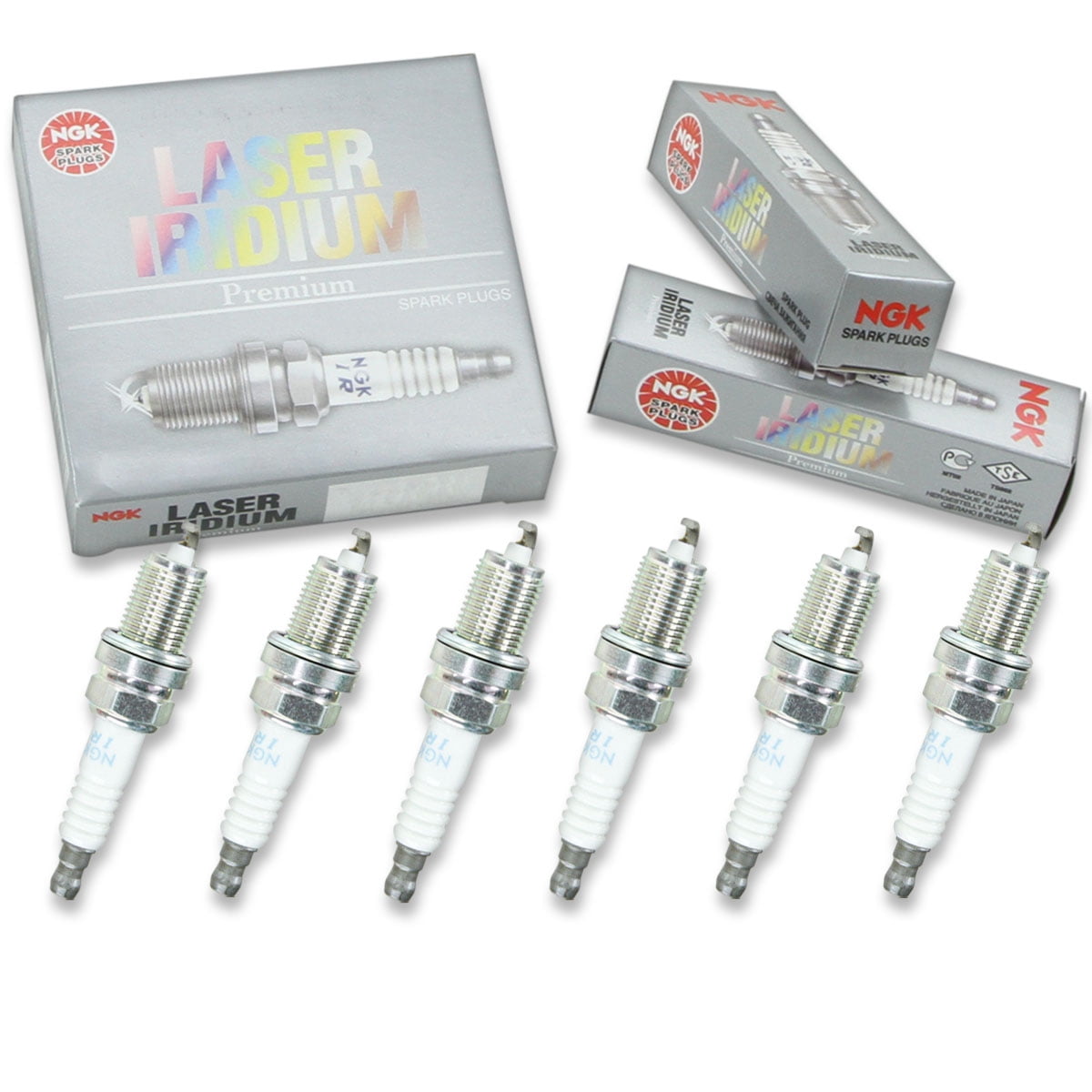 6 pc NGK 4095 Laser Iridium Spark Plugs for 31916-ZY3-003 3371 4508 92070-0007 FGR8LQI0 SKJ20CR-A8 VKJ20RZ-M11 Ignition Wire Secondary Fits select: 2002 DODGE RAM 1500, 2002-2004 JEEP GRAND CHEROKEE