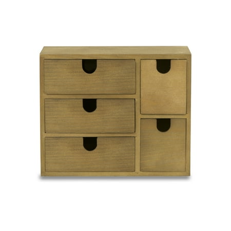 Small Multi Purpose Desktop Organizer Caddy With 5 Drawers Storage