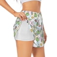 thumbnail image 1 of Balery Frog Wear Chef Hat Pantalones cortos deportivos para mujer con forro y dos bolsillos, elásticos, para entrenamiento, gimnasio, yoga-XX-Large, 1 of 7