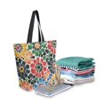 thumbnail image 2 of FORMRS Womens Canvas Tote Bag with Zipper Inner Pocket Shoulder Handbag, Dark Floral, 2 of 7