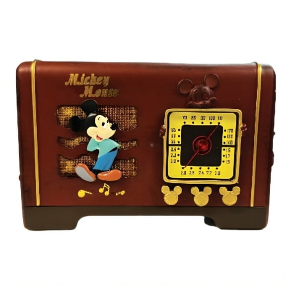 The Bradford Exchange Mickey Mouse Retro Sculpture Collection Issue #4: Melody Groove Handcrafted Vintage-Inspired Radio with Lights and Music 6-inches