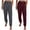 Wine, variant on 2 Pack Fashion Sweatpants For Women Casual Solid Color With Fleece Thickened Running And Sportswear Fitness Wine Jogger Sweatpants (L)