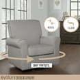 thumbnail image 5 of Evolur London Upholstered 360 Swivel l Glider I Rocker I Nursery Glider I Durable Soft Fabric in Fossil Finish, 5 of 19