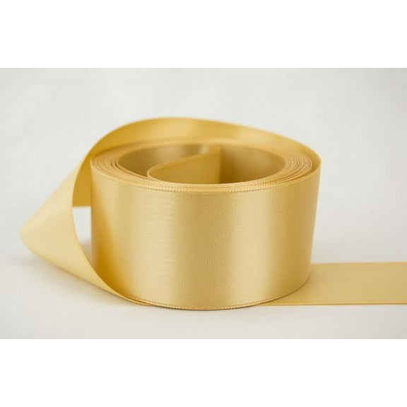 Ribbon Bazaar Double Faced Satin 1-1/2 inch Raw Silk 50 yards 100% Polyester Ribbon