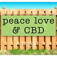 thumbnail image 1 of Peace Love And Cbd 13 oz Vinyl Banner With Metal Grommets, 1 of 4