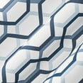 thumbnail image 2 of Sun Zero Arlo 2-Piece Textured Thermal Insulated Room Darkening Grommet Curtain Panel Pair, Blue Geometric, 40"W x 84"L, 2 of 8