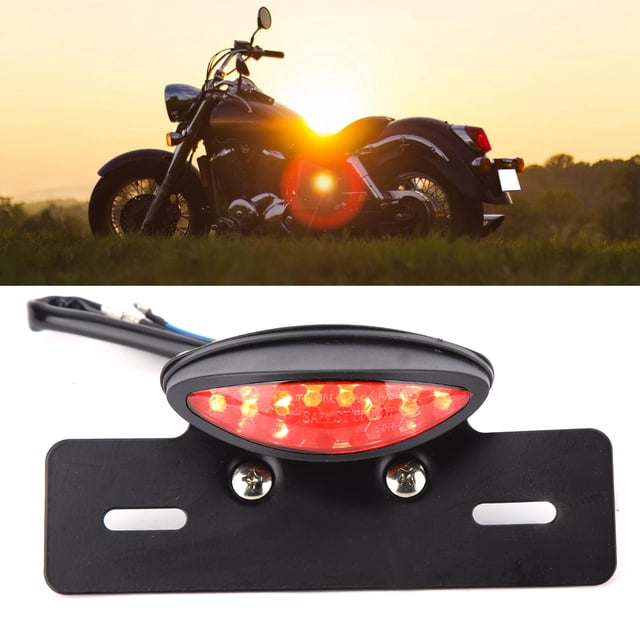 LED Brake License Plate Light, Motorcycle Taillight Universal Retro LED Brake License Plate Light Indicator Lights For Motorcycle Taillight Assembly