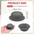 thumbnail image 3 of Uxcell 2-Pack Silicone Pot Lid Covers, 2" ID Universal Pot Lid Top Knob Heat Resistant Handle Caps for Kitchen Cookware, Non-Slip Safe Hold Grip Protectors [Gray], 3 of 6