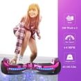 thumbnail image 4 of HOVERSTAR Crystal Light Wheel Hoverboard, 6.5 inch New Version Bluetooth Hover Board, Chrome and Design Color Self-Balance Electric Scooter, 4 of 5