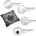 thumbnail image 6 of nygtbtfer Decorative Throw Pillow Cover Flower Mandala Style Pillow Case Square Cushion Cover for Sofa Couch Home Car Bedroom Living Room Decor Black White, 6 of 7
