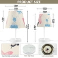 thumbnail image 4 of Pink Black Blue Butterflies LED Desk Lamp Table Lamp USB Bedside Nightstand Small Lamp for Bedroom Living Room Kids Room, 4 of 8