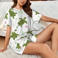 thumbnail image 4 of Sikiie Cute Turtle Womens Pajama Sets Short Sleeve Top With Pants Sleepwear 2 Piece Lounge SetMedium, 4 of 6