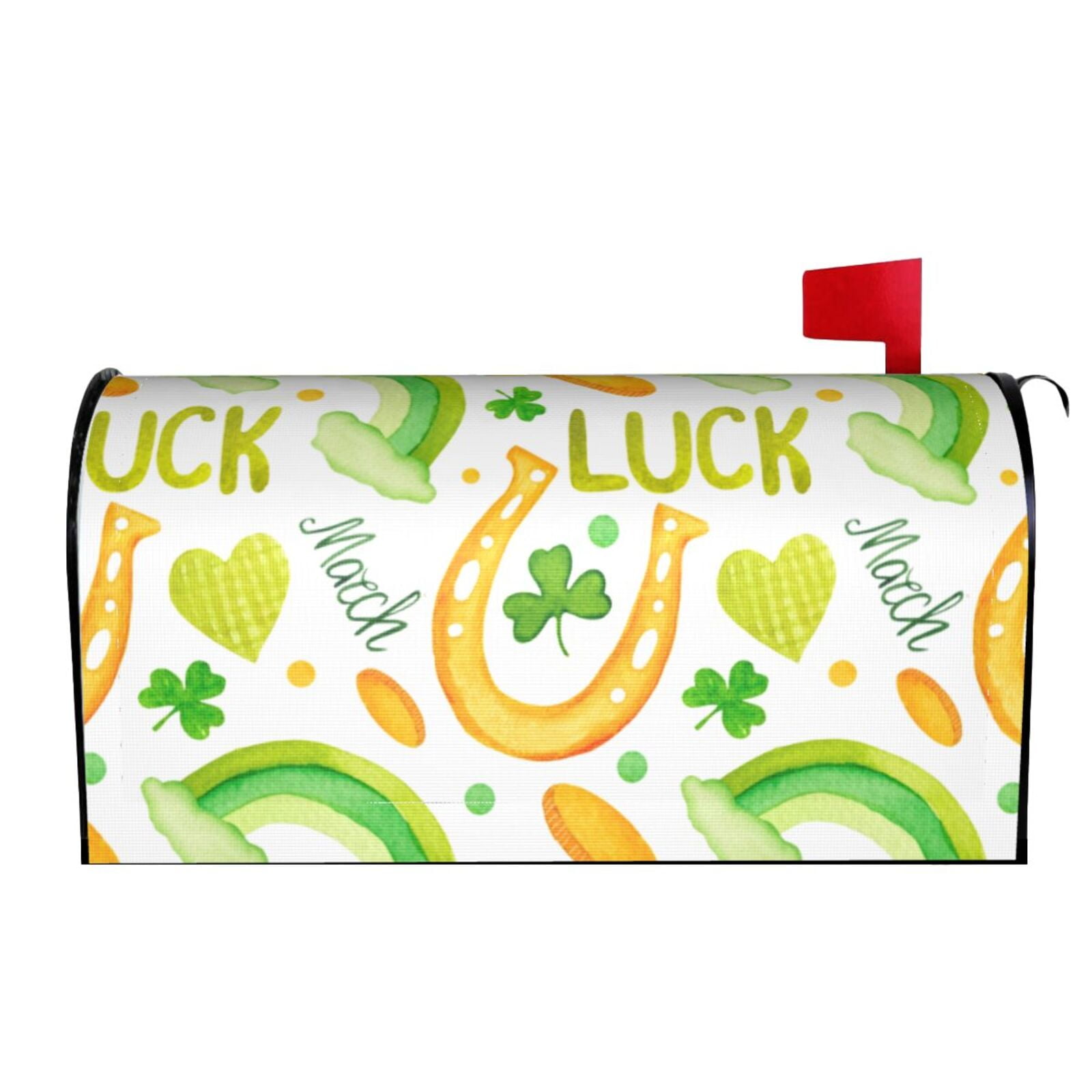 Xecao St Patrick's Day1 for Mailbox Cover with Magnetic Strips, Waterproof and Sunscreen, Adds a Decorative Touch to Your Garden Yard.