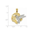 thumbnail image 3 of 14k Two-Tone Hummingbird Charm, 3 of 3
