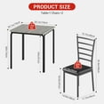 thumbnail image 3 of Towallmark Modern 2-Person Rectangular Dining Set – Space-Saving Design Ideal for Compact Dining Rooms, Apartments & Home Bars, Grey, 3 of 11