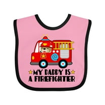 Inktastic Fireman Daddy is a Firefighter Boys or Girls Baby Bib