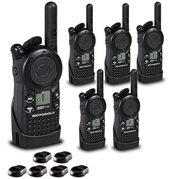 6 x Motorola CLS1110 UHF 1W 1-Channel 2-Way Radio (CLS1110) - 6 Pack Bundle
