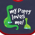 thumbnail image 4 of Inktastic My Pappy Loves Me Grandchild Boys Baby Bib, 4 of 4