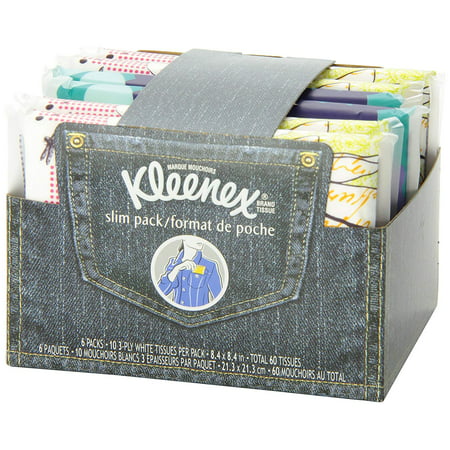 Kleenex Everyday Tissues, Pack of 6 - 3Ply Wallet Size (Package Designs May