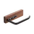 thumbnail image 2 of WeiLaiKeQi Walnut Wood Paper Holder Creative Toilet Paper Roll Rack Shop Garage Kitchen Black, 2 of 9