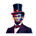 thumbnail image 6 of Yatrandify Waterproof Stickers Vinyl Abraham Lincoln Stickers Colorful Decorative Stickers for Notebooks Suitcases Instruments, 6 of 8